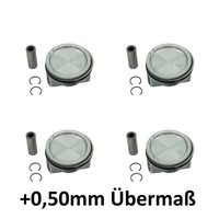 Kolbenset +0,50 Mm ÜBermaß FüR VW Seat Skoda BTS 1.6 16V
