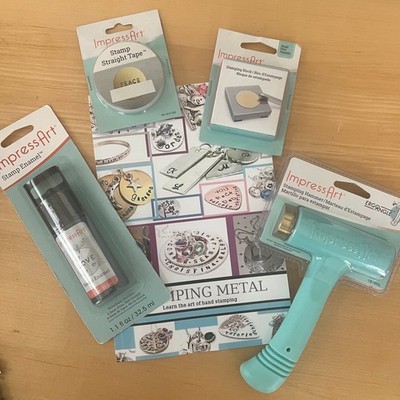 ImpressArt Metal Stamping Starter Kit Hammer Block Enamel Book Tape *NEW*