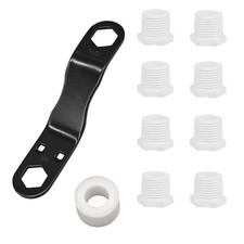 RVPNR RV Water Heater Drain Plug Kit, Include Angled Wrench, 8 Pieces 1/2"...