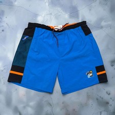 Vintage 1997 Looney Tunes Taz Surf Turf Swim Trunks Mens Large Blue Nylon Shorts