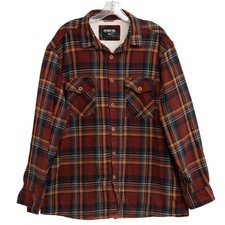 Solaris Thermal Lined Flannel Shirt Mens XL Plaid GorpCore Cabin Rugged Shacket