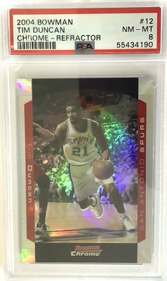 TIM DUNCAN 2005 Bowman Chrome Silver Refractor/300 San Antonio Spurs!
