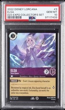 2022 DISNEY LORCANA PROMO D23 EXPO COLLECTOR'S SET 3 ELSA - SNOW QUEEN PSA 10