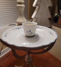 Rare Pfaltzgraff Pottery Poetry Stoneware Chip and Dip Set 11 Inch W/Cup