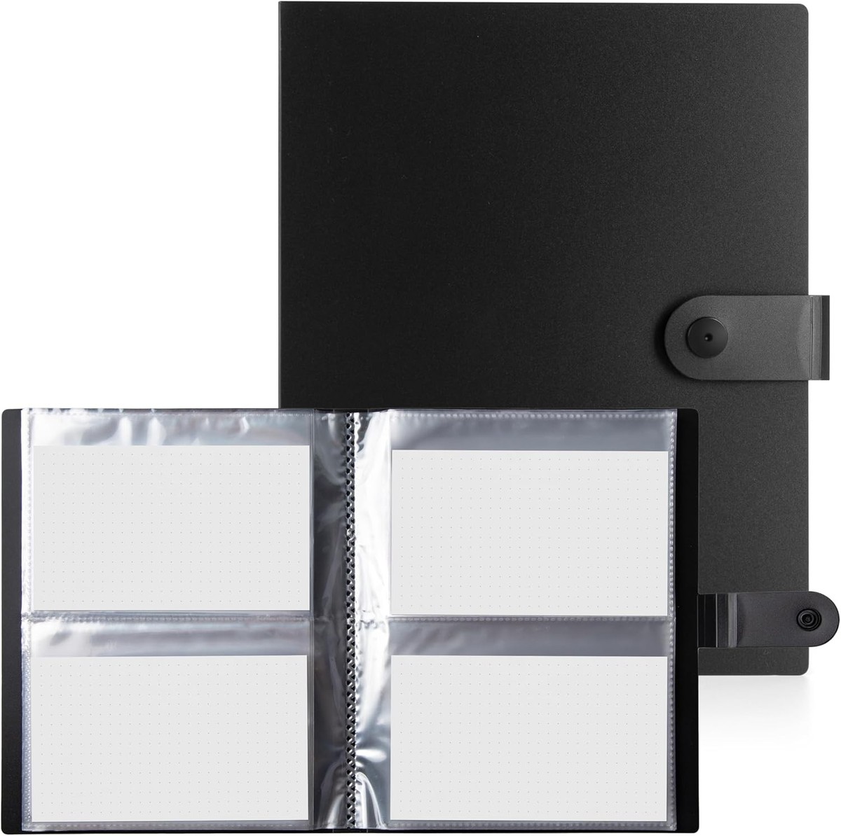 3x5 Index Card Holder Binder Clear Plastic Sleeves Flash Card Organizer  Pocket