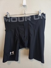 Under Armour HeatGear 6" Compression Shorts Men's Large Black 1361596-001 NWT