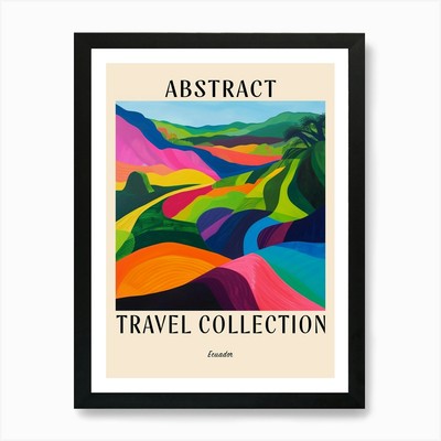 Abstract Travel Collection Poster E Framed Wall Art Poster Canvas Print Picture