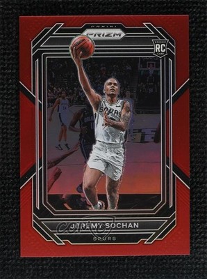 2022-23 Panini Prizm Red Prizm 89/299 Jeremy Sochan #263 Rookie RC k7n
