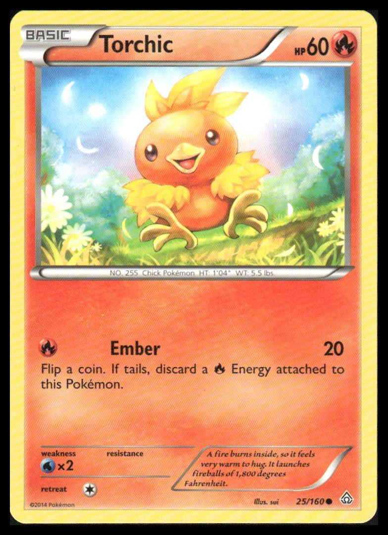 Pokemon XY - Primal Clash #25/160 Torchic Common Near Mint or Better