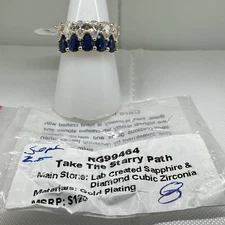 Bomb Party Sept 2025 Ring "Take The Starry Path" RG99464 Sapphire on Gold SIZE 8