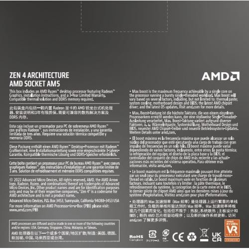 AMD Ryzen 5 7600X 6-core 12-thread Desktop Processor 730143314442