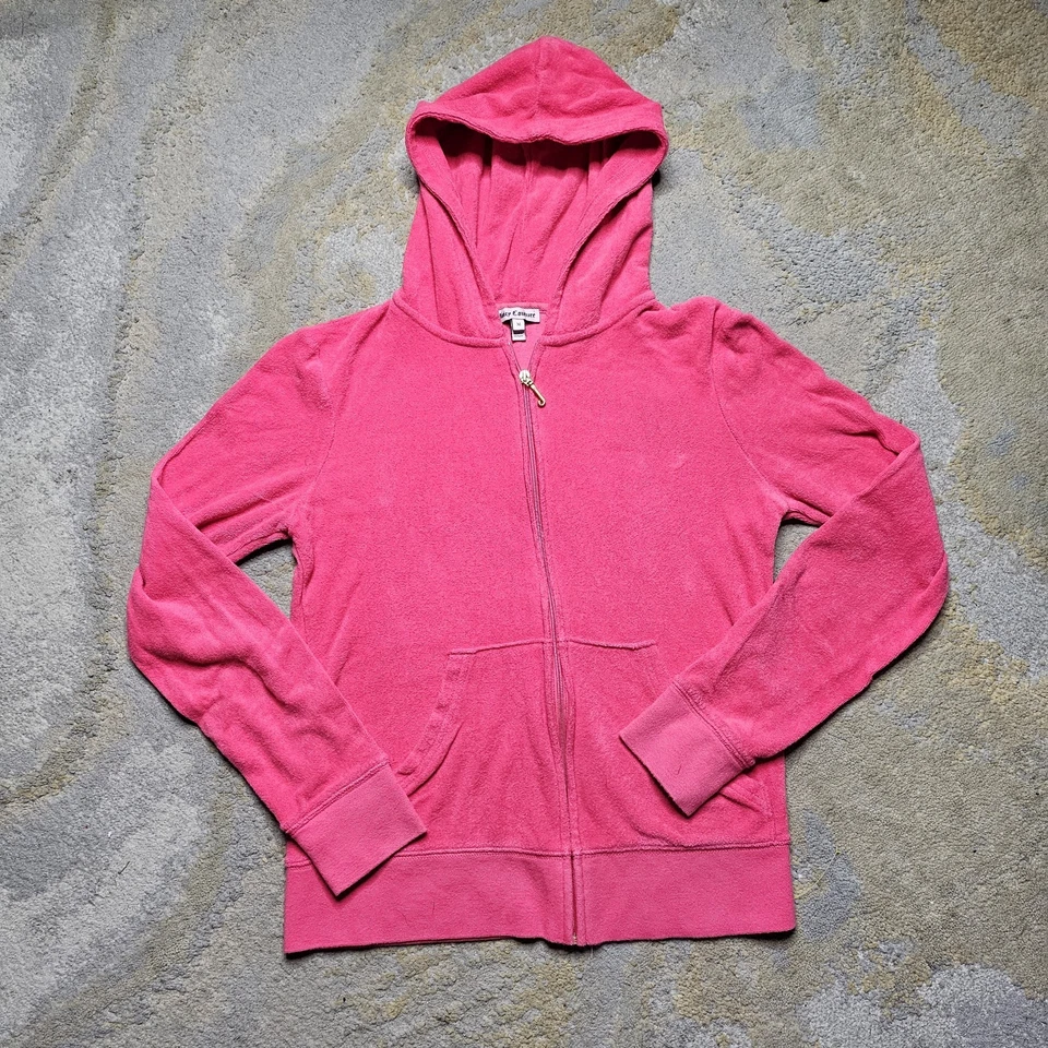 Juicy Couture Bedazled Oro Rosa Y2k Cremallera Chándal Chaqueta con Capucha Tela Terry Foto 4 de 4
