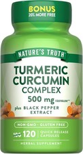 Turmeric Curcumin Complex 500mg 120 Count Black Pepper by Nature's Truth