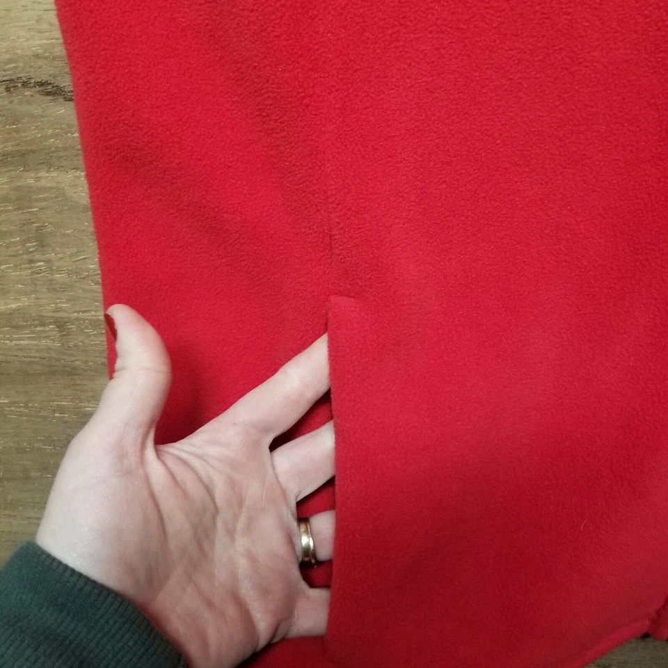 Holiday Editions Womans Size S Red Santa Christmas Zip Front Fleece Vest - Image 4 of 4