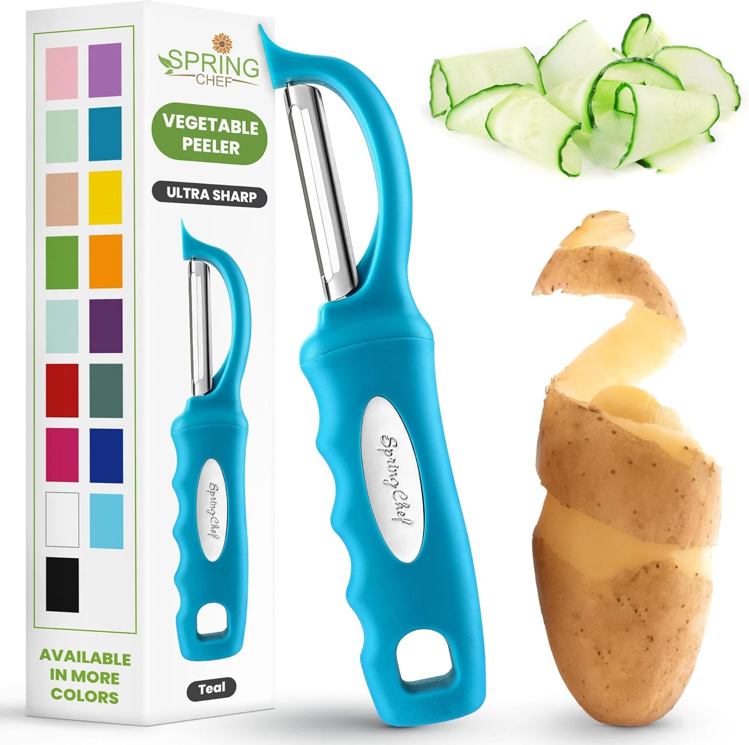 Premium Swivel Vegetable Peeler,Comfortable Handle & Ultra Sharp Stainless Blade