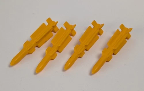4x 1985 Vintage Hasbro Gi Joe Snow Cat Yellow Missile Vehicle Part Piece