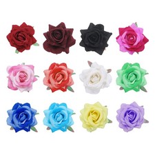 Set of 12 Rose Flower Hair Clips 3 Inch Flower Hair Pins Flower Brooch