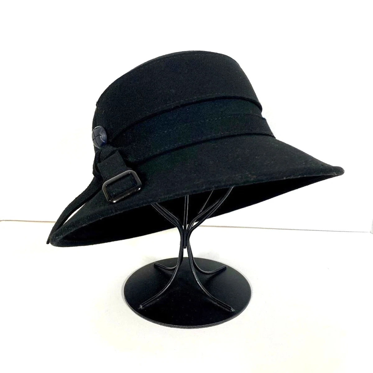 VINTAGE Scala Women\'s Black Wool Slinky Brimless Bucket Hat Scala Vintage Hats for Women for sale | eBay main image 2