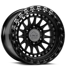17x9 Lock Off-road Wheels Mojave Matte Black With Gloss Black Ring Rims 4pcs 17x9 Lock Off-road Wheels Mojave Matte Black With Gloss Black Ring Rims 4pcs