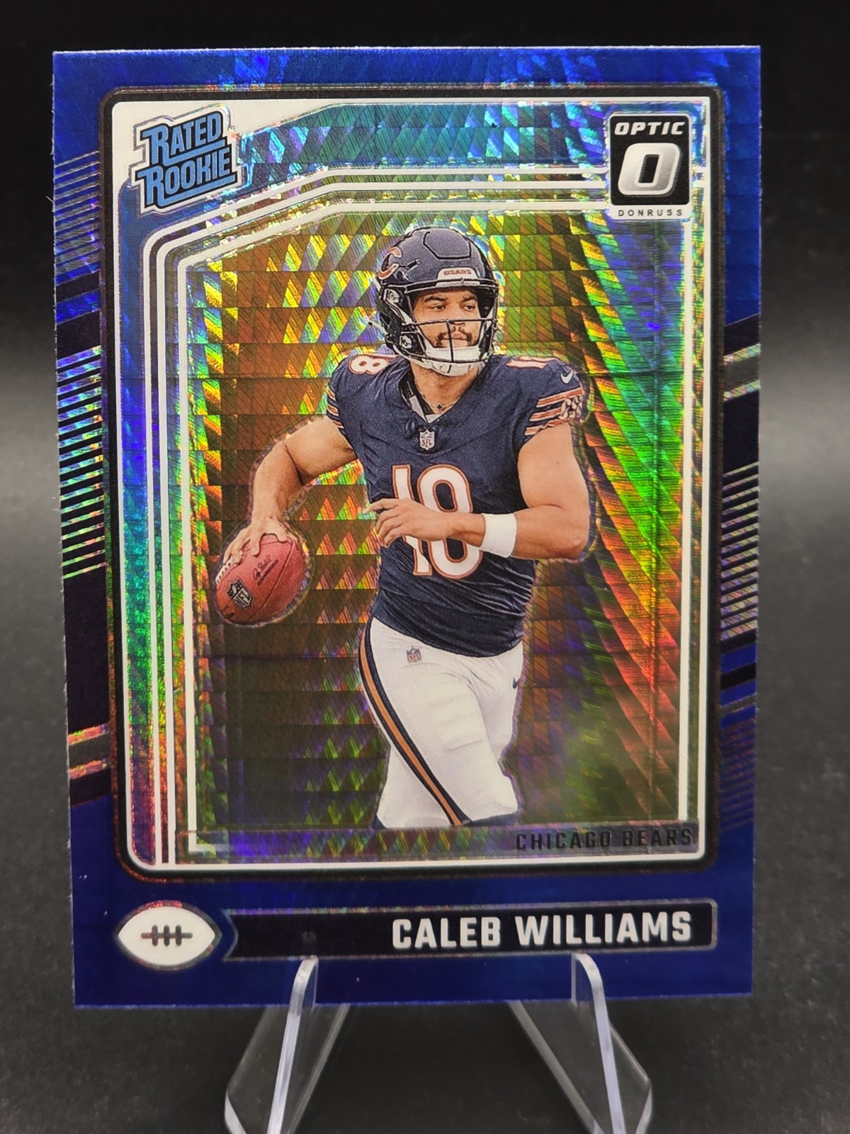 2024 Donruss Optic Caleb Williams Blue Hyper Rated Rookie #201 Bears 