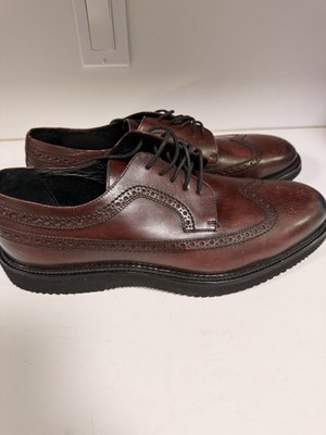 J&M Crown Aristocraft Genuine Shell Cordovan 13 Wingtip Oxford Dark Cherry USA