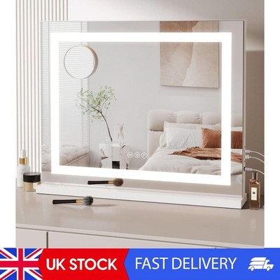 Hollywood Kosmetikspiegel mit Licht, 58 x 48 cm LED Schminkspiegel beleuchtet Waschtisch