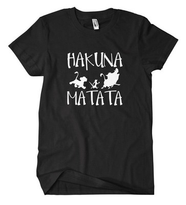 Hakuna Matata T-Shirt M2 Fun Kult Löwen Simba Timon Pumba Urlaub König Sprüche