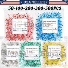 50-1000x Heat Shrink Wire Seal Solderstick Butt Sleeve Low Temp Solder Connector