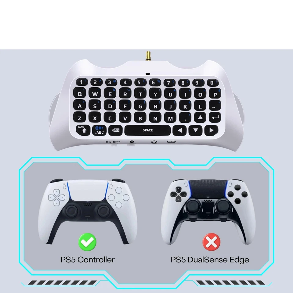 Controller Keyboard for PS5 Playstation 5 Dualsense Wireless Controller - Image 2 of 4