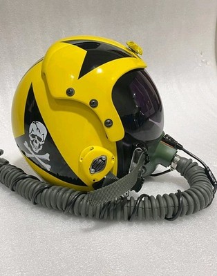(MASKER OXYGENT NOT INCLUDE)HGU-33 JOLLY ROGER YELLOW CUSTOM PILOT HELMET