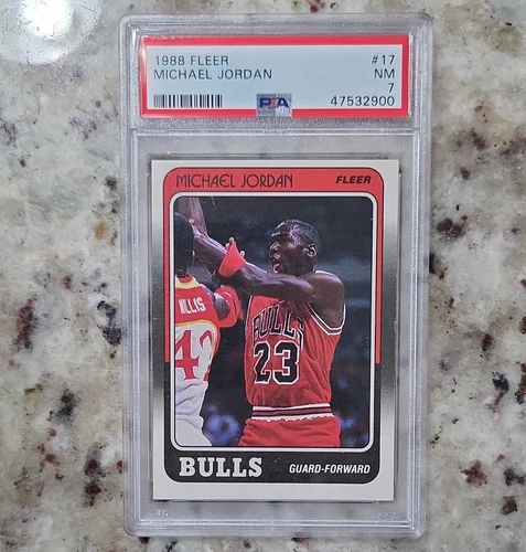 Fleer 1988-89 Michael Jordan #17 Chicago Bulls PSA 7 Graded Basketball Card