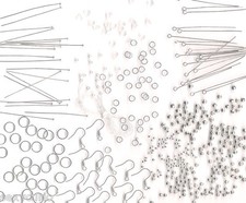 500pc Silver Lot Assortment Jewelry Finding DIY Supplies for Making Earrings