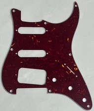 Custom For Fender 57 Stratocaster 8-Hole HSS Guitar Pickguard 4-Ply Red Tortoise