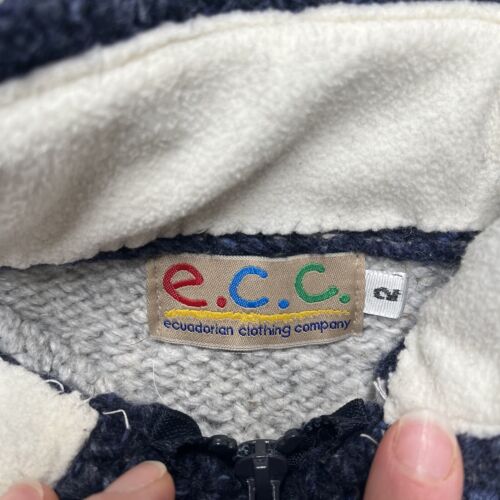 Ecuadorian Clothing Company E.C.C. Kids Toddler Size 2 Sweater Hoodie Gray Zip - Picture 2 of 8