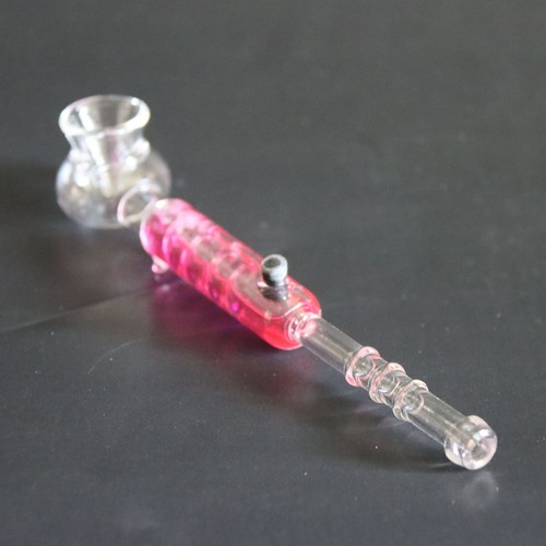 Reusable 4.9 inch Glass Cigarettes Pipe Hitter Herb Smoking Tube Pipes Filter - Picture 8 of 8