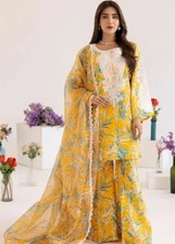 Pakistani Shalwar Kameez Dupatta Pret Lawn 3pc Suit Embroidered Medium