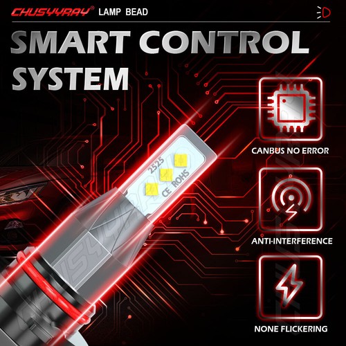 2x 9140 9145 H10 LED Fog Light Driving Bulb 6000K Xenon White - Picture 7 of 11
