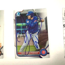 Yohendrick Pinango 2022 Bowman CHROME autograph signed card Cubs BCP 95