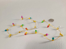 16 bulbs Plastic Mini String Lights - Christmas D cor Dollhouse Size - NEW