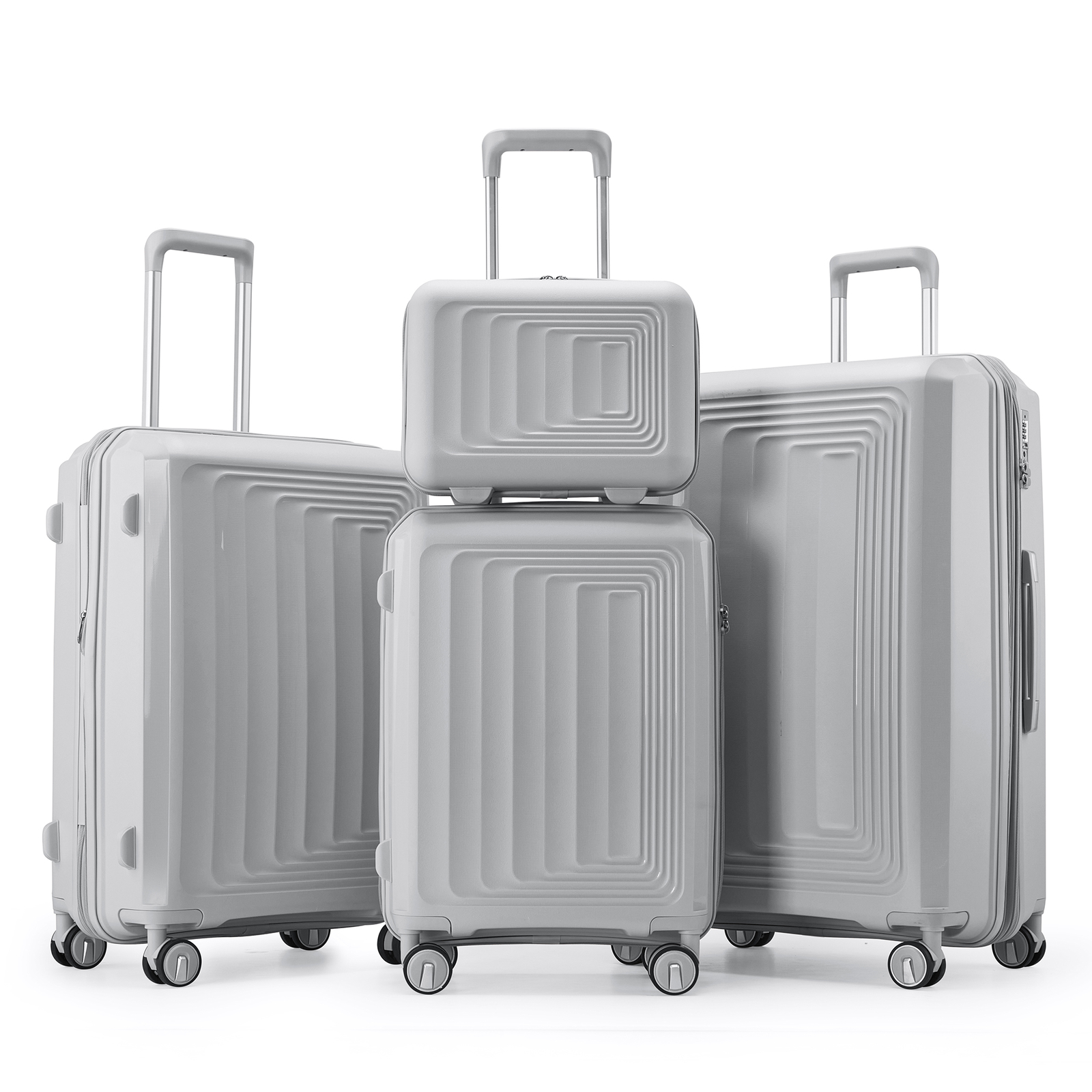Expandable TSA Lock Hard Shell Travel Luggage Sets 4 Piece with Spinner Wheels