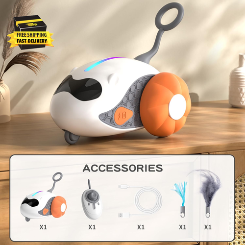 Interactive Cat Toys for Indoor Cats with Upgraded Rechargeable Joystick Remote - Picture 7 of 7