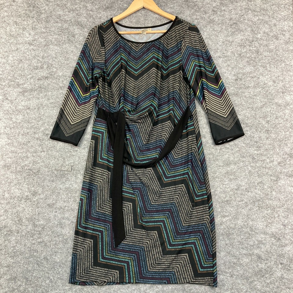 Emma & Michele Womens Dress Size M Medium 3/4 Sleeve Bodycon Stretch 19617
