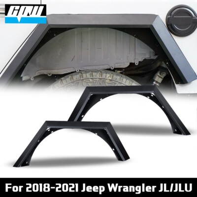 Hawkley Rear Fender Flares For 2018-2026 Jeep Wrangler JL/JLU – Powder-Coated Steel Pair