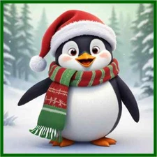 30 Custom Christmas Penguin Personalized Address Labels