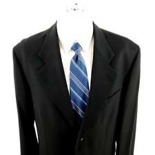 Joseph  Feiss International Wool 3 Silver Button Blazer 40L Black