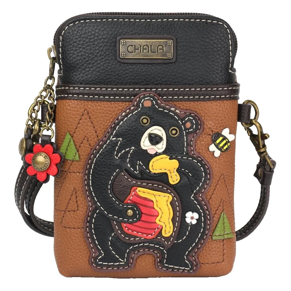 Chala Schnauzer Cellphone Crossbody Bag - Convertible Strap, Faux Leather, Indigo - View #8