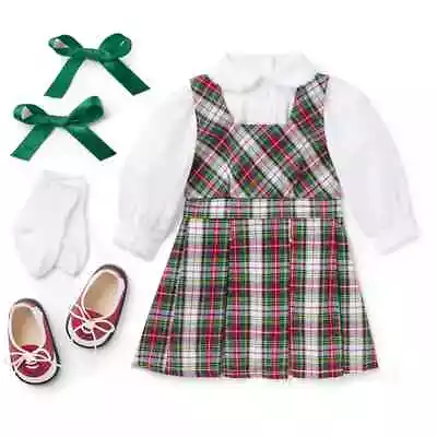 American Girl Molly Molly's Plaid School Outfit for 18" Doll Dress Shoes Shirt