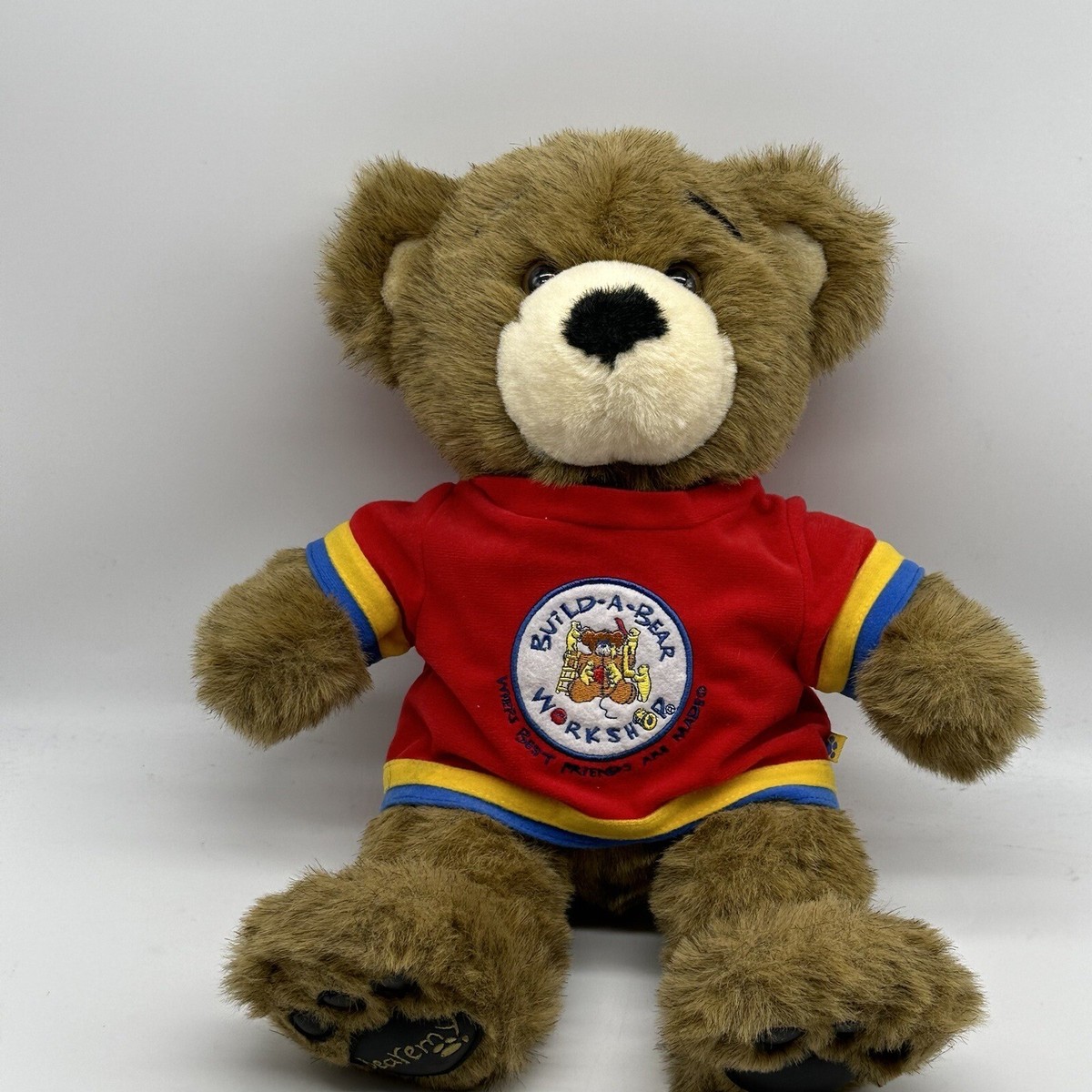 Build a Bear Vintage Bearemy Plush Red Blue Jersey Shirt Build a Bear Vintage Bearemy Plush Red Blue Jersey Shirt