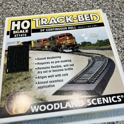 Woodland Scenics Track Bed HO Scale ST1474 24' Roll 2000  Damaged Box