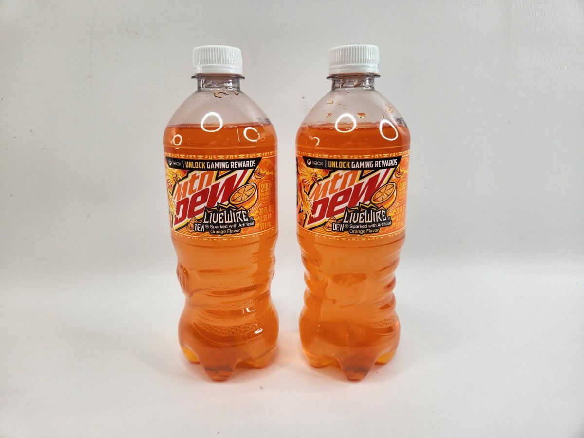 Mountain Dew LiveWire 2 Bottles New Unopened Orange Live Wire | eBay